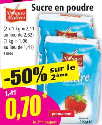 Norma Sucre en poudre offre