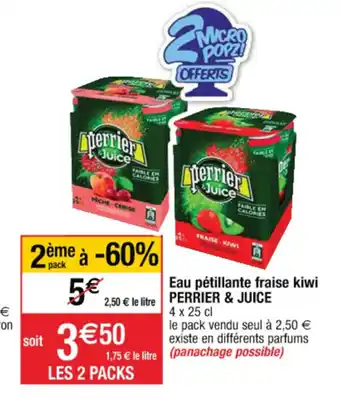Cora x Carrefour Eau pétillante fraise kiwi offre
