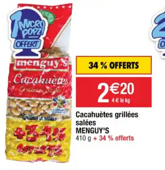 Cora x Carrefour Cacahuètes grillées salées offre