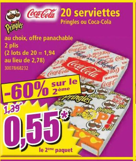 Norma 20 serviettes offre