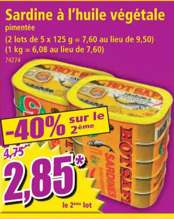 Norma Sardine à l'huile végétale offre