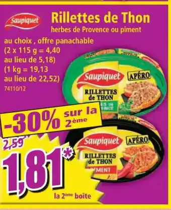 Norma Rillettes de Thon offre