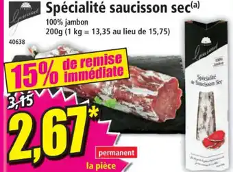 Norma Spécialité saucisson sec(a) offre