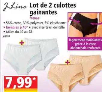 Norma Lot de 2 culottes gainantes offre