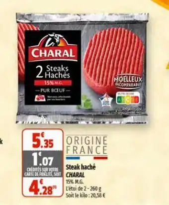 Coccinelle Express Steak haché CHARAL offre