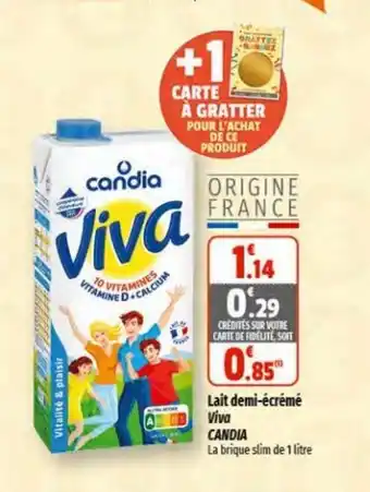 Coccinelle Express Lait demi-écrémé Viva CANDIA offre