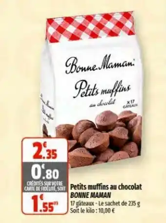 Coccinelle Express Petits muffins au chocolat BONNE MAMAN offre