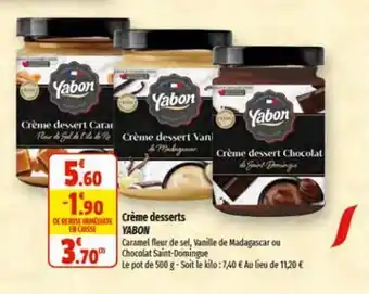 Coccinelle Express Crème dessert YABON offre
