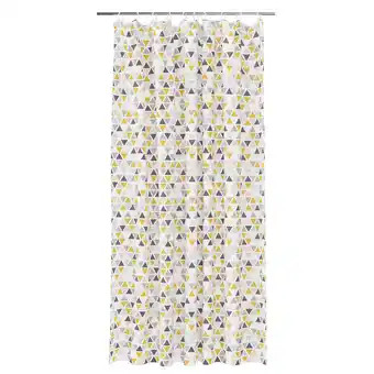 Castorama Rideau de douche goodhome koros l.200 x h.180 cm coloris triangles multicolores en polyester offre
