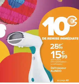 Carrefour Défroisseur KLINDO offre