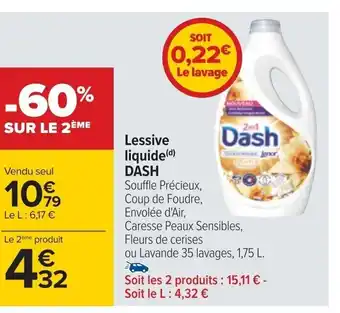 Carrefour Lessive liquide(d) DASH offre