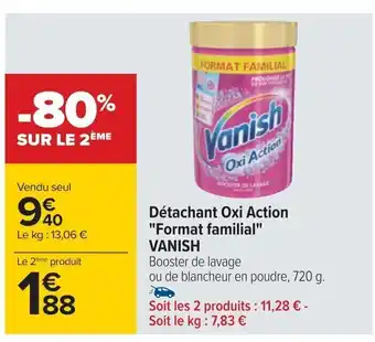 Carrefour Détachant Oxi Action "Format familial" VANISH offre