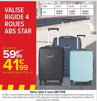 Valise rigide 4 roues ABS STAR
