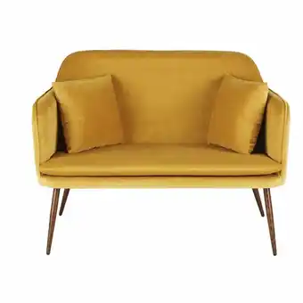 Banquette Ă diner 2 places en en velours ocre