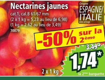 Norma Nectarines jaunes offre