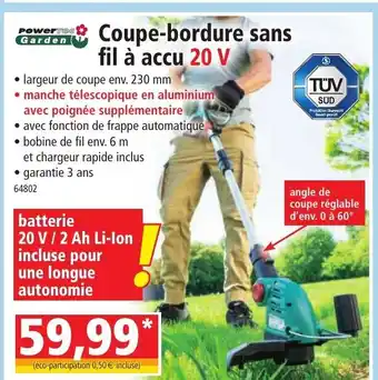 Norma Coupe-bordure sans fil à accu 20 V offre