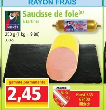 Norma Saucisse de foie(a) à tartiner offre