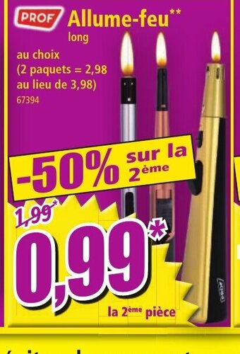 Norma PROF Allume-feu** offre