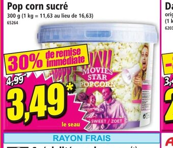 Norma Pop corn sucré offre