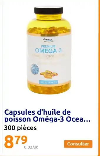 Action Capsules d'huile de poisson Oméga-3 Ocea... 300 pièces offre