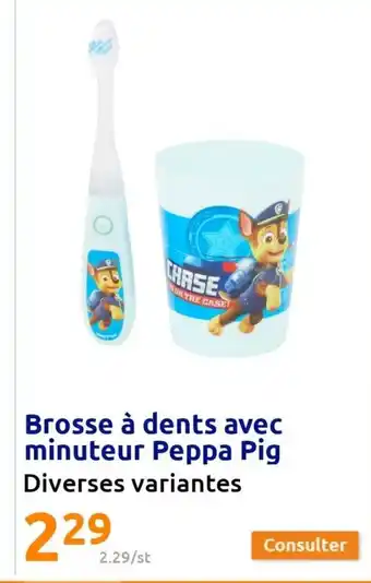 Action Brosse à dents avec minuteur Peppa Pig offre