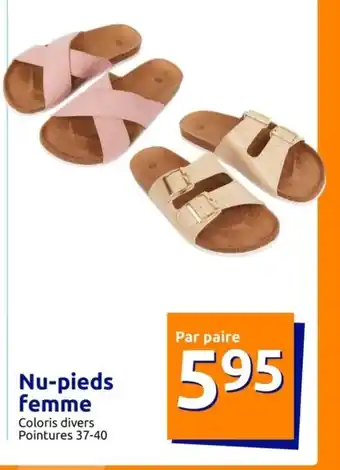 Action Nu-pieds femme offre