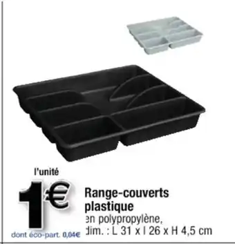 Range-couverts plastique