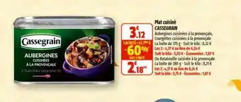 Coccinelle Express Plat cuisiné Cassegrain offre