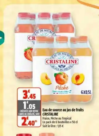 Coccinelle Express Eau de source au jus de fruits CRISTALINE offre