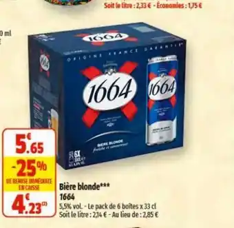 Coccinelle Express Bière blonde*** offre
