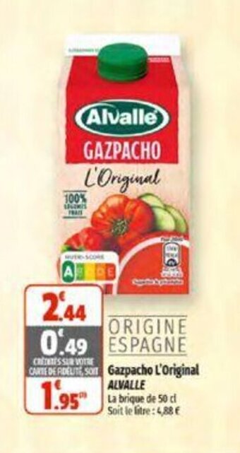 Coccinelle Supermarché GAZPACHO L'Original ALVALLE offre