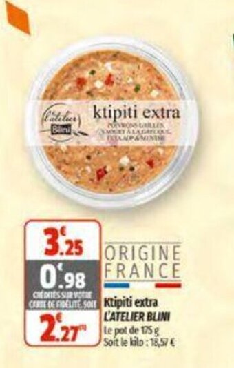 Coccinelle Supermarché Ktipiti extra L'ATELIER BLINI offre