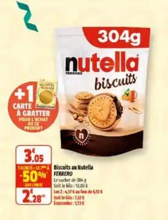 Coccinelle Supermarché Biscuits au Nutella FERRERO offre