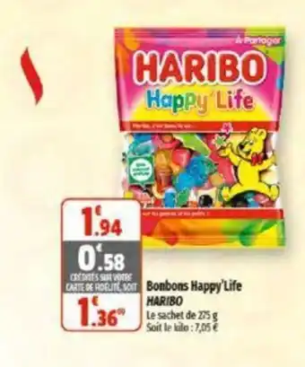 Coccinelle Supermarché Bonbons Happy'Life HARIBO offre
