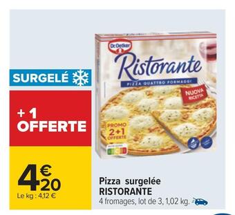Ristorante pizza surgelée