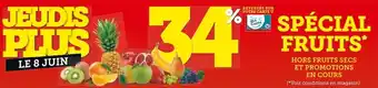 34% reverés sur votre carte u spécial fruits