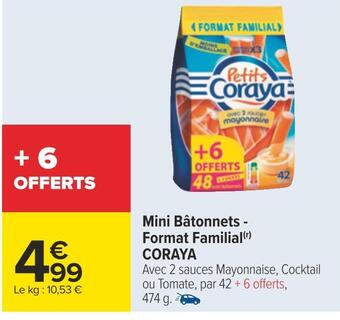 Carrefour Coraya mini bâtonnets - format familial offre