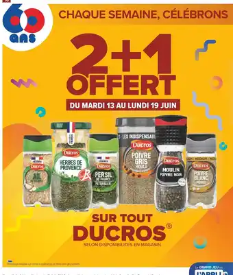 Carrefour Ducros 2+1 offert sur tout ducros offre
