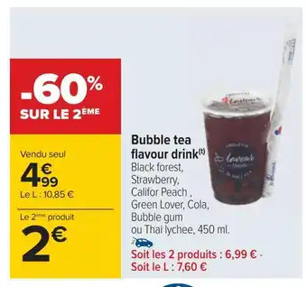 Carrefour Bubble tea flavour drink offre
