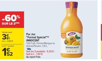 Carrefour Innocent pur jus format spécial offre