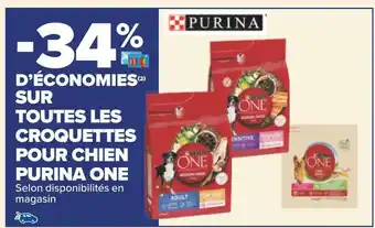 Carrefour Purina one -34% d’économies sur toutes les croquettes pour chien purina one offre