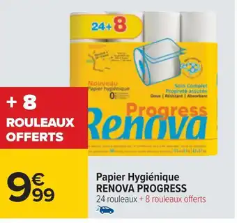 Carrefour Renova progress papier hygiénique offre