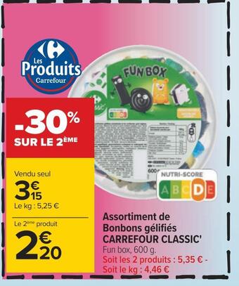 Carrefour Carrefour classic' assortiment de bonbons gélifiés offre