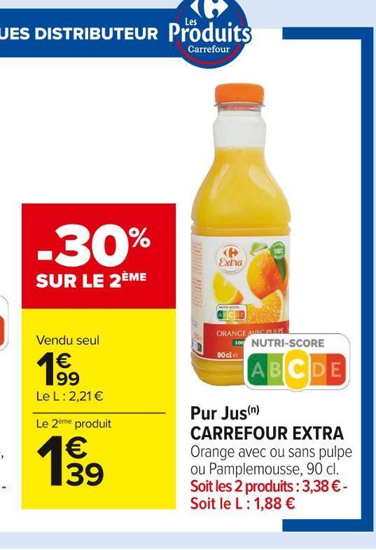 Carrefour Market Carrefour extra pur jus offre