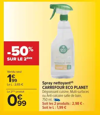 Carrefour Carrefour eco planet spray nettoyant(d) offre