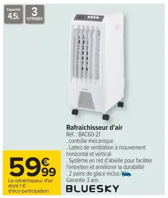 Carrefour Bluesky rafraichisseur d'air offre