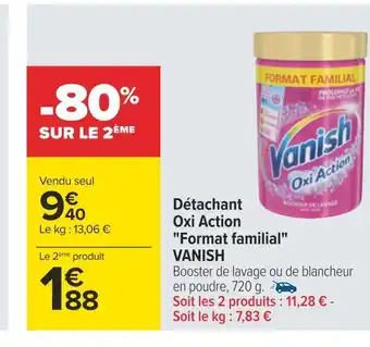 Carrefour Vanish détachant oxi action format familial offre
