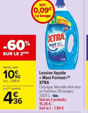 Carrefour Market Xtra lessive liquide maxi format(d) offre