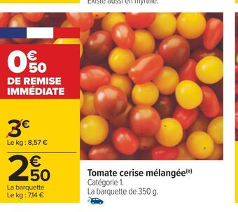 Carrefour Tomate cerise mélangée offre