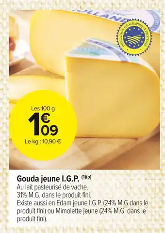 Carrefour Market Gouda jeune i.g.p. offre